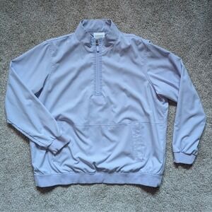 Liz Golf Women's 1x Plus Windbreaker Golf Overshirt Purple Lilac Quarter Zip